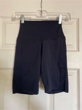 FP Movement by Free People Black High-Rise Bike Shorts with Side Pockets